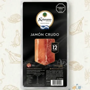 Jamón Crudo Argentino 12 Meses El Artesano Feteado x 100 Grs